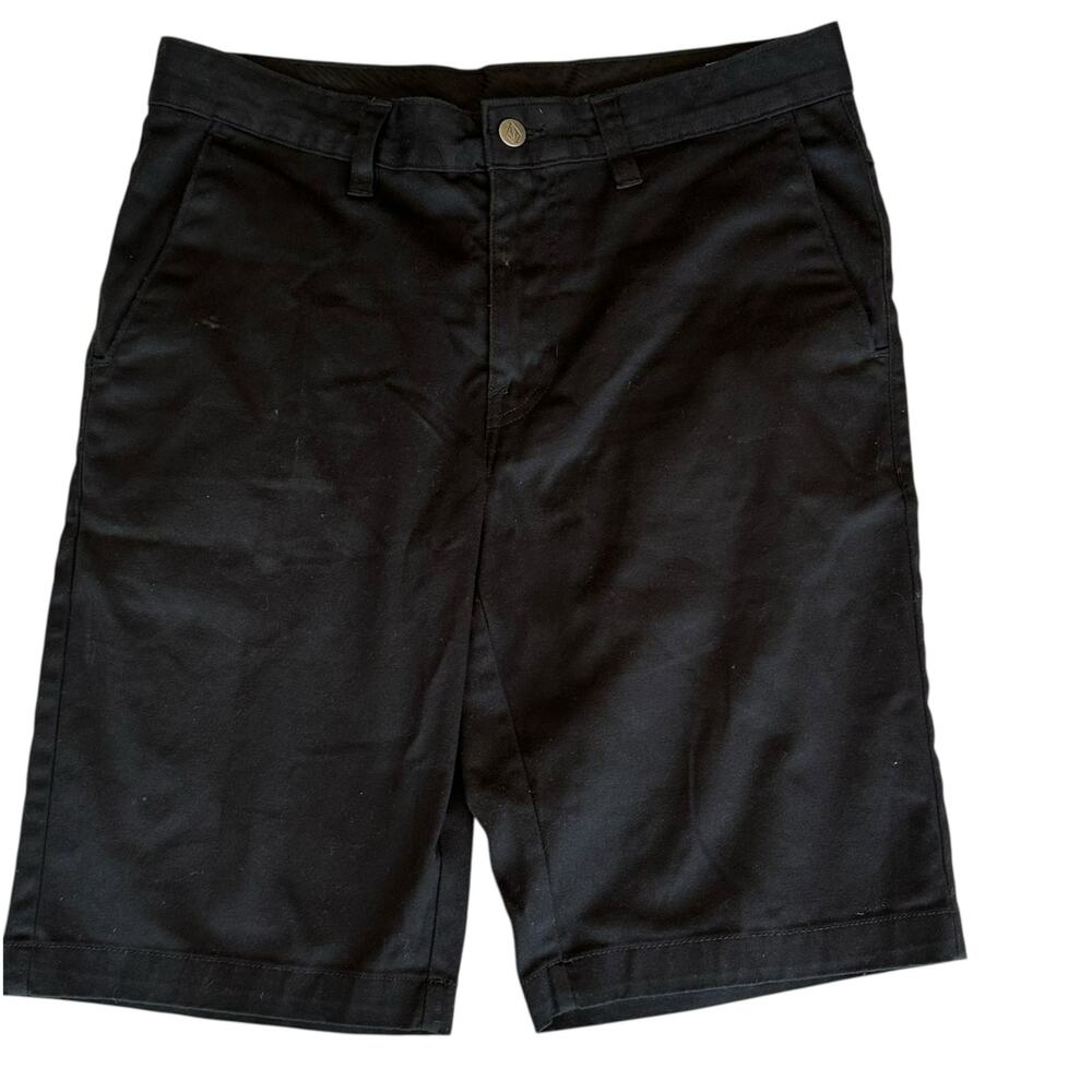Volcom Mens Shorts Size 31 Black Chino Style Summer Casual Skater Resort Classic